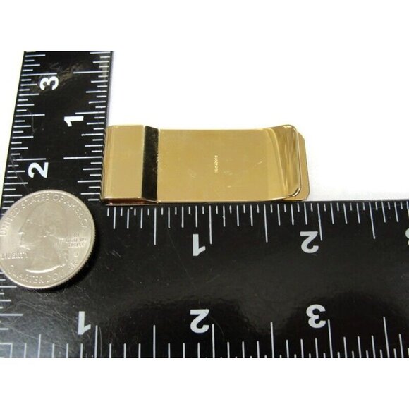 Vintage Hayward Gold Tone Money Clip Engravable Men Wallet ID - Picture 7 of 9